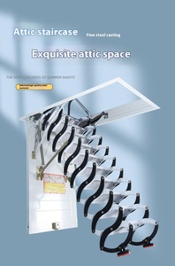 Scala Retrattile Elettrica Automatica per Soffitta dal Design Moderno, Botola con Scala a Scomparsa in Lega di Alluminio per Uso Domestico con Montaggio a Tetto - Product Image 6