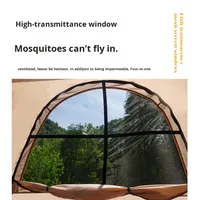 Tente de camping gonflable pour 3 à 5 personnes | Tente à air étanche à l'installation automatique | Abri extérieur portable pour la randonnée en famille