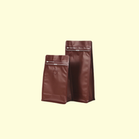 Sacs de café bleu en stock prêt 500ml Sacs de machine de remplissage de café Sacs de café transparents Mate Frost