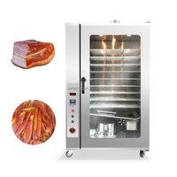 Fumoir industriel électrique automatique à gaz pour viande, saucisses, poisson-chat, bœuf, poisson fumé