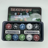 Jeu de jetons de Poker fantaisie jeu de société jetons de Poker 200 pièces 38mm 4g PP jetons colorés de Casino recyclés avec boîte en étain