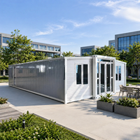Maison conteneur modulaire à double aile extensible, à assemblage rapide, insonorisée, pour projets hôteliers de tourisme de luxe personnalisés
