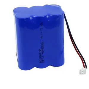 18650 2S3P 7.4V 7800mAh li יון סוללה עם PCB JST מחבר