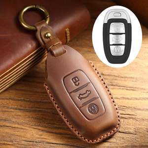 เคสหนังใส่กุญแจรถ ซองใส่กุญแจรถ สมาร์ทคีย์ สำหรับ FAW Hongqi H7 Ehs3 Eqm5 พร้อมหัวเข็มขัดคุณภาพสูง - Product Image 6