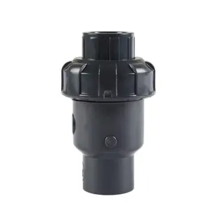 Стандартный промышленный односторонний шаровой обратный клапан для очистки воды 1 дюймов 2 дюйма ПВХ пластиковый обратный клапан