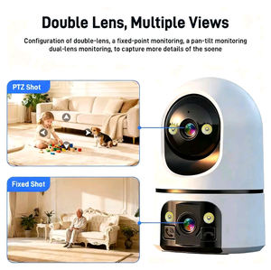 LOOSAFE 2K Caméra <span class=keywords><strong>de</strong></span> <span class=keywords><strong>surveillance</strong></span> vidéo <span class=keywords><strong>sans</strong></span> <span class=keywords><strong>fil</strong></span> <span class=keywords><strong>pas</strong></span> chère pour bébé, caméra Wifi à double objectif, <span class=keywords><strong>surveillance</strong></span> intérieure à domicile, suivi automatique, caméra vidéo - Product Image 4