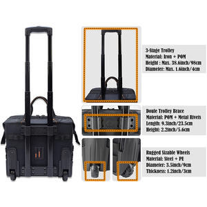 Bán Sỉ Túi Đựng Dụng Cụ Thợ Điện Hạng Nặng Bằng Vải Oxford Túi Dụng Cụ Cán Lớn 46 Túi Có Bánh Xe - Product Image 2