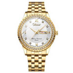 Cross-border Hot-selling <strong>Dawn</strong> Couple Dual Calendar Luminous Stainless Steel Quartz <strong>Watch</strong> - Product Image 5
