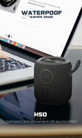 Enceinte Bluetooth portable sans fil mini extérieure étanche IPX7 Stéréo TWS 6W Bass Rechargeable 1200mAh 10H Autonomie BT5.4