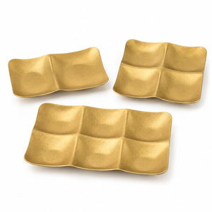 Bandejas Divididas de Acero Inoxidable, Plato de Exhibición Retro Plateado y Dorado para Aperitivos, Frutos Secos, Uso Comercial y Doméstico - Product Image 2