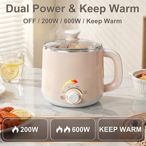 Olla eléctrica multifunción de 1.6L con tapa de vidrio y cocedor de huevos eléctrico, ¡la más vendida! - Product Image 4