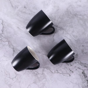 Taza de Cerámica Negra, Color Sólido, para Café, Ideal para Regalo, HB008 - Product Image 5