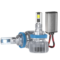 Nuevas Luces LED para Automóvil al por Mayor, 6000K, 12V, Impermeables, Doble Color, Bombilla LED H11, Material de Aluminio, Chip CSP 7547, Luz Alta y Baja