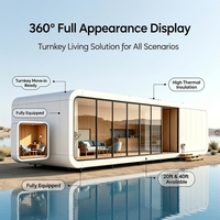 Maison mobile modulaire en conteneur Apple Pod Cabin, en acier et aluminium, avec chambre et salon, design contemporain, utilisation quotidienne, clé en main intelligente