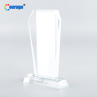Cadre photo en cristal à sublimation personnalisé, trophée vierge BXP-02