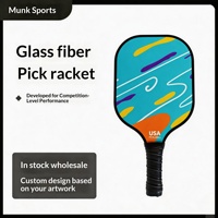Vente directe d'usine Raquette de pickleball en fibre de verre matériau nid d'abeille fibre de carbone T700 12 mm d'épaisseur 220 g Adulte Enfant 0 trous