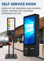 JCVISION Kiosque de paiement en libre-service de 32 pouces Kiosque à écran tactile automatique Machine de commande automatique pour restaurant
