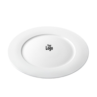 Assiette en porcelaine blanche en céramique avec logo Fabrication sur mesure vente en gros