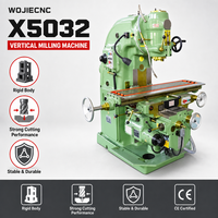 Fraiseuse verticale à tête pivotante WOJIE certifiée CE X5032 pour usinage de précision