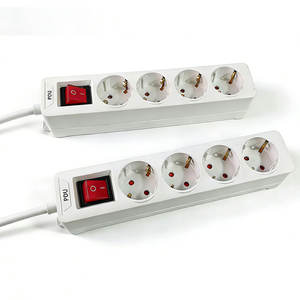 Barre de prises de style allemand standard européen avec 4 prises CA et câble de 1/1,5 m - Product Image 2