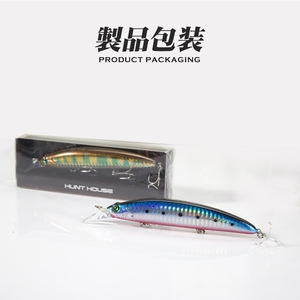 Leurre Minnow Hunt House de haute qualité 110mm 19g, leurre flottant, appât dur pour la pêche au bar en mer - Product Image 6