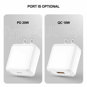 Bán Chạy Nhất Kép Cổng USB A + C Tường Adapter Nhà Máy Ban Đầu Pd20w Qc18w Thông Minh Nhanh Chóng Sạc Sạc Sạc Du Lịch EU/Mỹ Điện Thoại 3A AC - Product Image 2