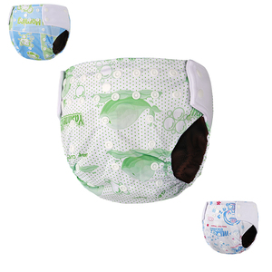Couches lavables écologiques réutilisables imperméables pour tout-petits, culottes d'<span class=keywords><strong>apprentissage</strong></span> en coton pour bébés, couches en tissu lavables - Product Image 2