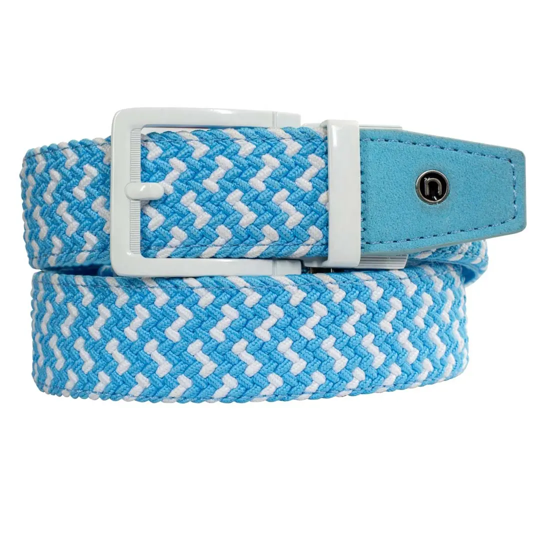 Yopral golf custom multicolor elastic nylon braided design golf belts men