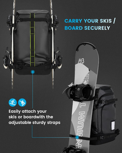 Sac à dos <span class=keywords><strong>de</strong></span> ski et <span class=keywords><strong>de</strong></span> snowboard personnalisé <span class=keywords><strong>de</strong></span> grande capacité 50L avec certification BSCI 21x13x14 pouces pour les sports <span class=keywords><strong>de</strong></span> plein air - Product Image 4