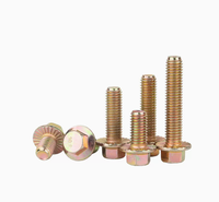 M5 M6 M8 M10 M12 M14Jaune Laiton Rouge Cuivre Nickel Étamé Hexagone Bride Boulon DIN6921