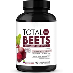 Cápsulas de Raíz de Remolacha Pura Total Beets 1800mg con Polvo Orgánico, Favorece la Circulación Sanguínea Saludable, Suplemento Dietético - Product Image 1