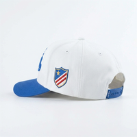 Gorra de Béisbol Blanca con Bordado 3D Personalizado al por Mayor, Gorra Snapback de 5 Paneles con Visera Plana y Curva de Dos Tonos para Hombre