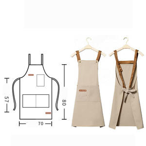 Vente chaude Toile Cirée Tablier Coton Sangle Barista Barman Baker Waitstaff Uniforme Tablier De Travail - Product Image 3