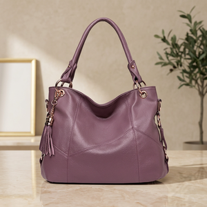 Bolso de Mano de Cuero Genuino con Acabado Personalizado de Moda para Mujer, Cierre de Cremallera, Impermeable, Ligero, con Correa Cruzada, para el Día de San Valentín - Product Image 1