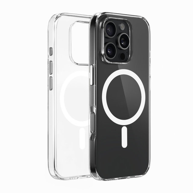 For iPhone 16 Pro Max Phone Shell High Quality HD Transparent Built-in Magnetic Phone Case for iPhone 15 14 13 Pro Max 15 Plus