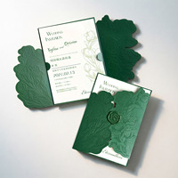 Cartes d'invitation de mariage de style français en gros, gaufrées, minimalistes, élégantes, avec carte de réponse RSVP et carte de remerciement, avec enveloppe