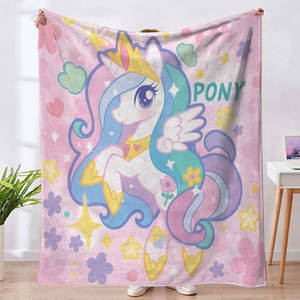 Nueva Manta Personalizada de My Little Pony Rosa, Linda y Kawaii, para Viajes, Decoración del Hogar y Habitación, Mantas de Franela para Niñas y Estudiantes - Product Image 4