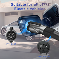 32a 22kw Tesla voiture électrique connecteur chargeur prise Sae J1772 EV charge tesla adaptateur de charge tesla à j1772 adaptateur prise
