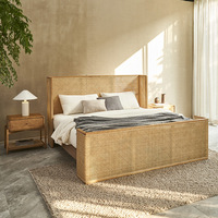 Nouveau mobilier d'hôtel, style contemporain, lit confortable et chaleureux, lit rembourré doux avec pied de lit