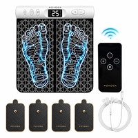 Tapis de massage des pieds EMS portable, rechargeable, télécommande sans fil, 12 modes, 36 niveaux, pour la maison, le bureau et les voyages