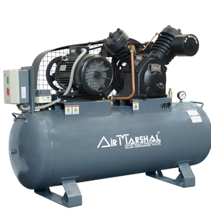 Compresseur d'air à piston bi-étagé robuste haute pression avec réservoir industriel pour atelier et usine - Product Image 4