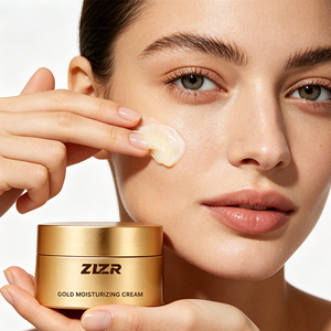 Crème hydratante naturelle et biologique pour le visage, soin éclaircissant anti-rides à l'or 24 carats, niacinamide, vitamine E et collagène, marque privée - Product Image 5