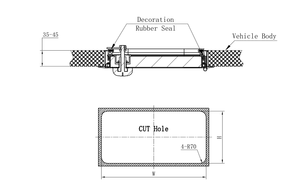 Accessoires de camping-car porte d'accès à bagages rangement ou <span class=keywords><strong>trappe</strong></span> porte rv 4R70 radian porte d'accès à la caravane - Product Image 5