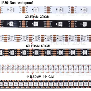 SMD5050 White/black PCB WS2813 96leds DC5V Individually Addressable Digital RGB LED Light Strip