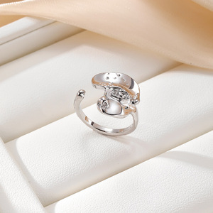 European Style Cross Open <b>Adjustable</b> <b>Ring</b> Silver Gold Geometric Polka Dots Pave Setting Unisex Jewelry Gift - Product Image 3