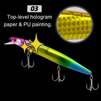 HONOREAL HNMS004 163mm 32g Matériel de pêche et leurres de pêche avec flash solaire
