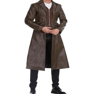 Nouveau manteau en cuir tendance, qualité supérieure, meilleur matériau, fabriqué au Pakistan, prix de gros, manteau long en cuir pour homme - Product Image 3