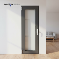 Fenêtres à battants en aluminium avec verre trempé haute performance, isolation thermique, résistantes aux intempéries pour appartement