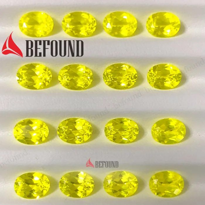 Factory Direct Sale yttrium aluminium garnet Loose Pear/Heart/Round/Marquise shapes YAG Fluorescent Yellow Gemstone