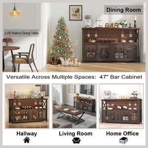 リビングルーム バーハウスデコレーション 家具 ホームワインキャビネットディスプレイ 家庭用 ワインバー ディスプレイ ストレージキャビネット - Product Image 6